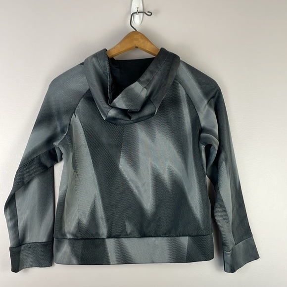 NIKE Dri-Fit Youth Big Swoosh Pullover Hoodie SZ M High neck Green/Gray/Black - Picture 7 of 12